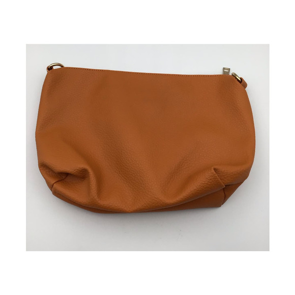 BCBG Paris Hobo Purse Bag Pebble Polyurethane Leather Orange - Picture 5 of 13